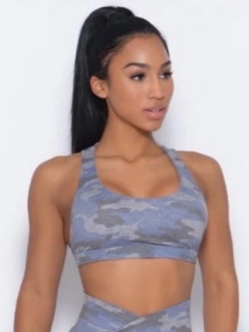Bombshell sportswear Blue Camo Women's Sports Bra - Brand